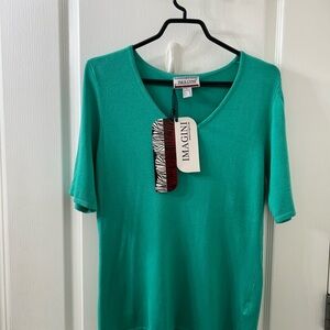 Fitted Green Half Sleeve Sweater